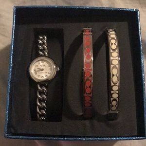Coach bracelet and watch set.